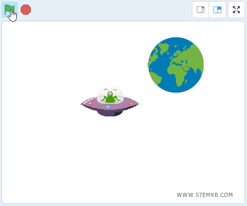 lo sprite "disco volante" si muove in modo casuale