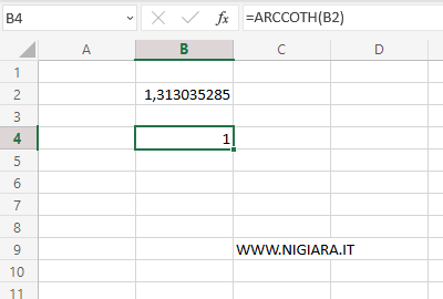 l'arcocotangente di 1,313035285