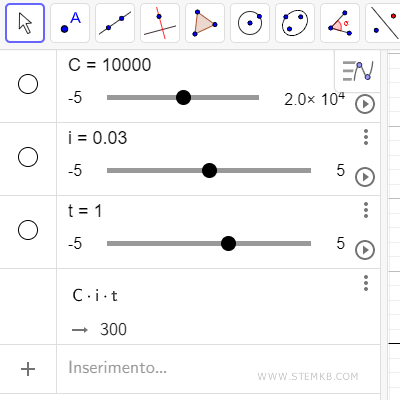 scrivi la formula dell'interesse semplice
