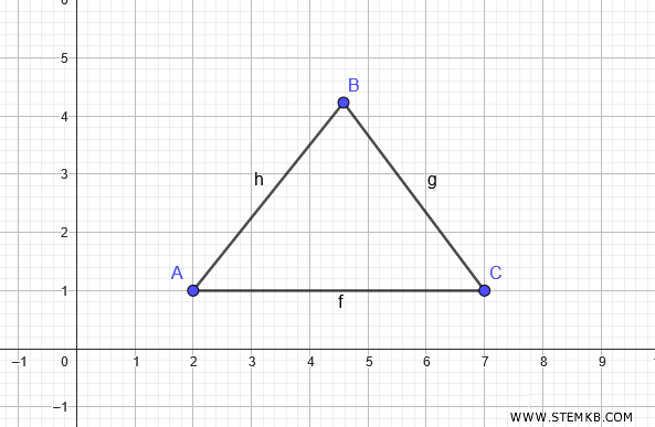 disegna i lati del triangolo