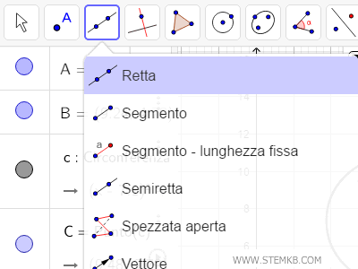 seleziona la voce Retta