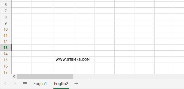 le altre schede sono ancora nel foglio
