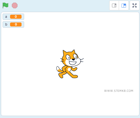 come fare la sottrazione su Scratch usando due variabili