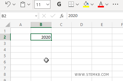Seleziona la cella B2