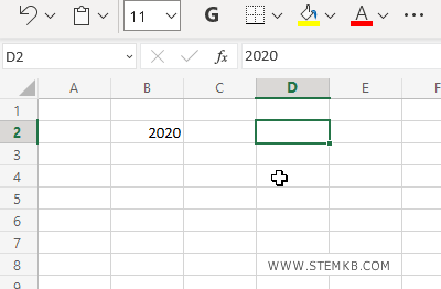 seleziona la cella dove vuoi spostare il contenuto della cella