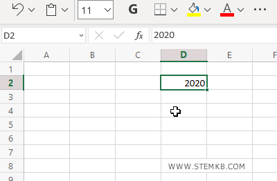 il contenuto della cella B2 &egrave; stato spostato nella cella B4