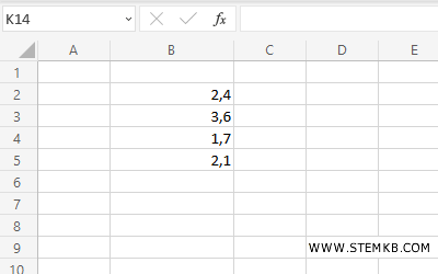 scrivi una sequenza di numeri