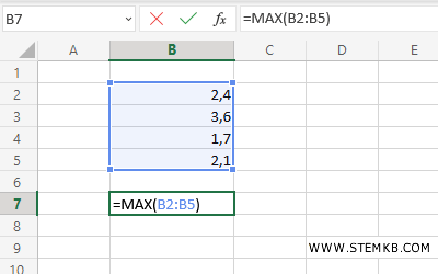 scrivi una serie di numeri