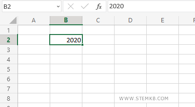 il dato &egrave; memorizzato nella cella B2