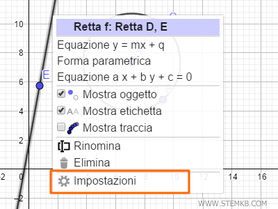 seleziona la voce Impostazioni