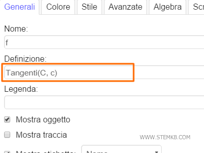 la definizione della retta