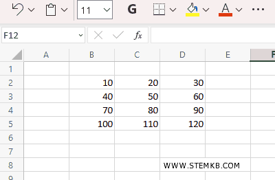 seleziona le celle tenendo premuto il tasto CTRL