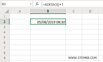 la data e l'ora futura