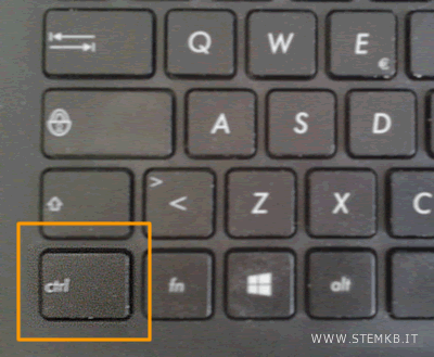 premi il tasto CTRL