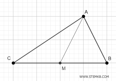 una mediana del triangolo