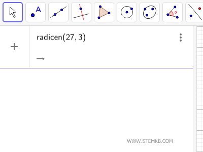 la radice terza di 27