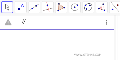 appare il simbolo della radice cubica