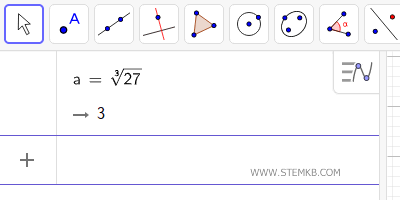 digita 27 nella radice cubica