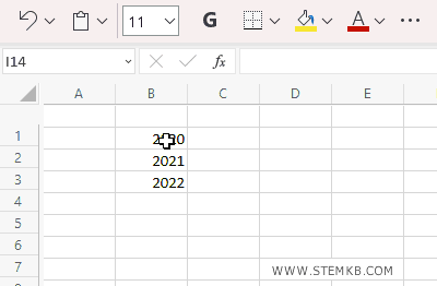come spostare molte celle su Excel