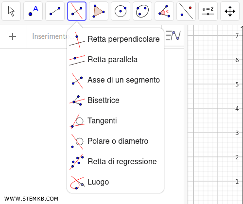 seleziona la voce Asse del segmento