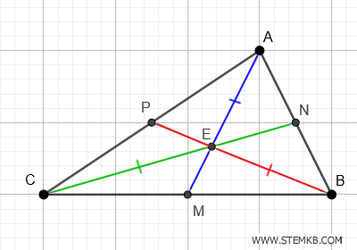il baricentro divide la mediana in proporzioni due a uno