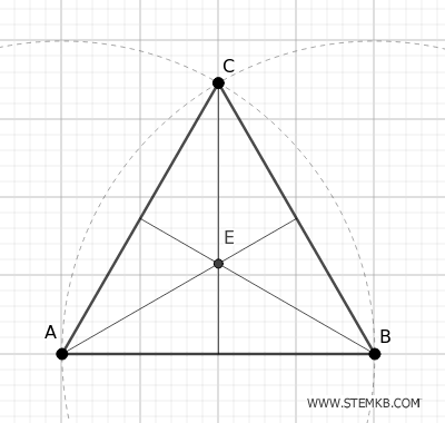 Il baricentro nel caso di un triangolo equilatero