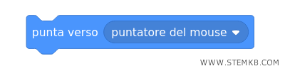 il blocco punta verso puntatore del mouse