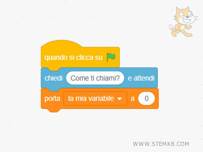 aggiungi il blocco "Porta a"